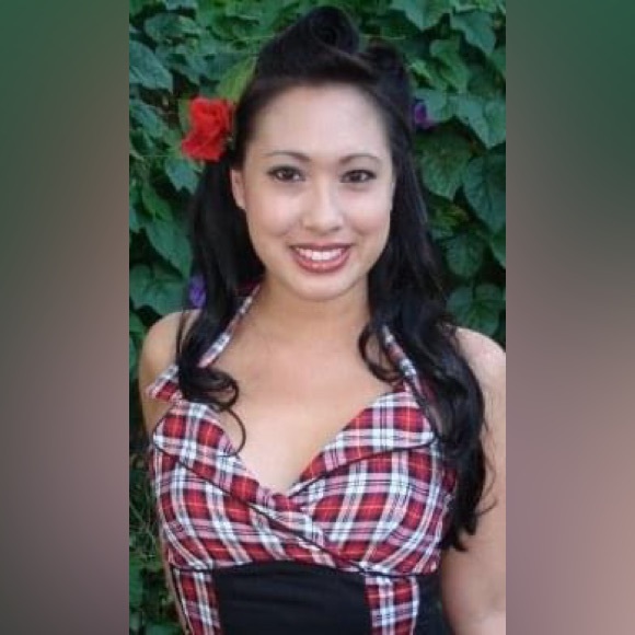 Tripp NYC Y2K Red Plaid Halter Top Size Medium Lip Service Hot Topic rockabilly - Picture 8 of 8